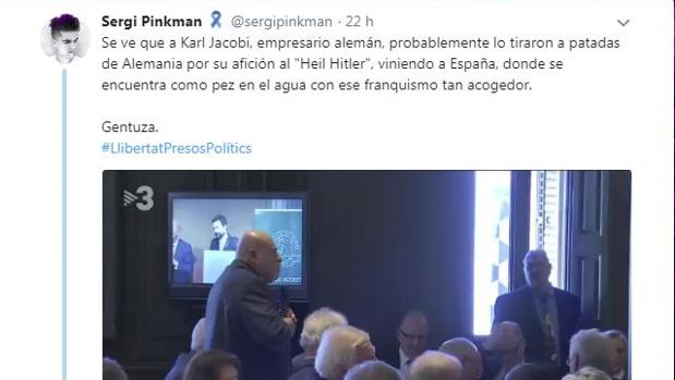 El linchamiento del secesionismo al empresario alemán que humilló a Torrent: «Discípulo de Hitler»