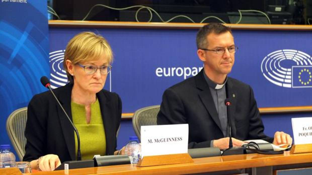 La eurodiputada Mairead McGuinness, en el Parlamento Europeo