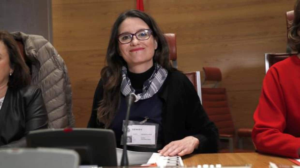 Imagen de Mónica Oltra durante su comparecencia en el Senado