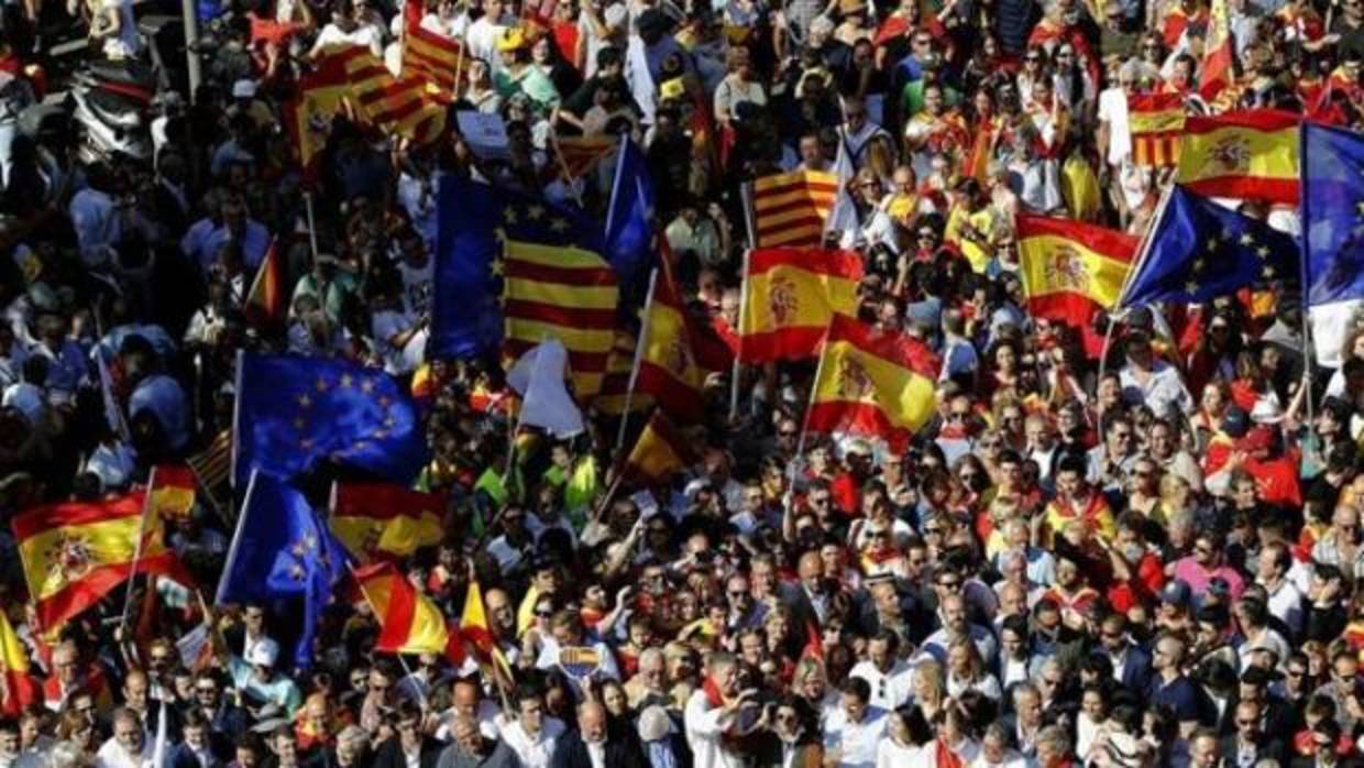 Imagen de una manifestación de Societat Civil Catalana