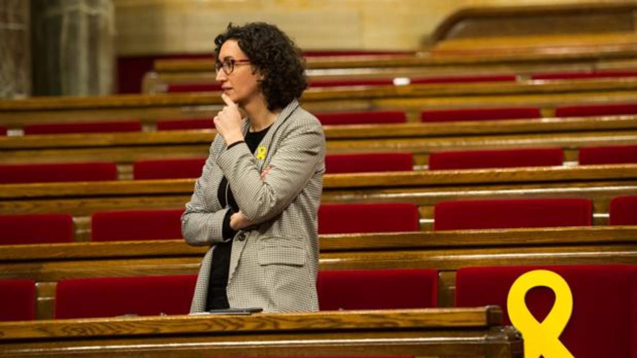 Marta Rovira, en el Parlament