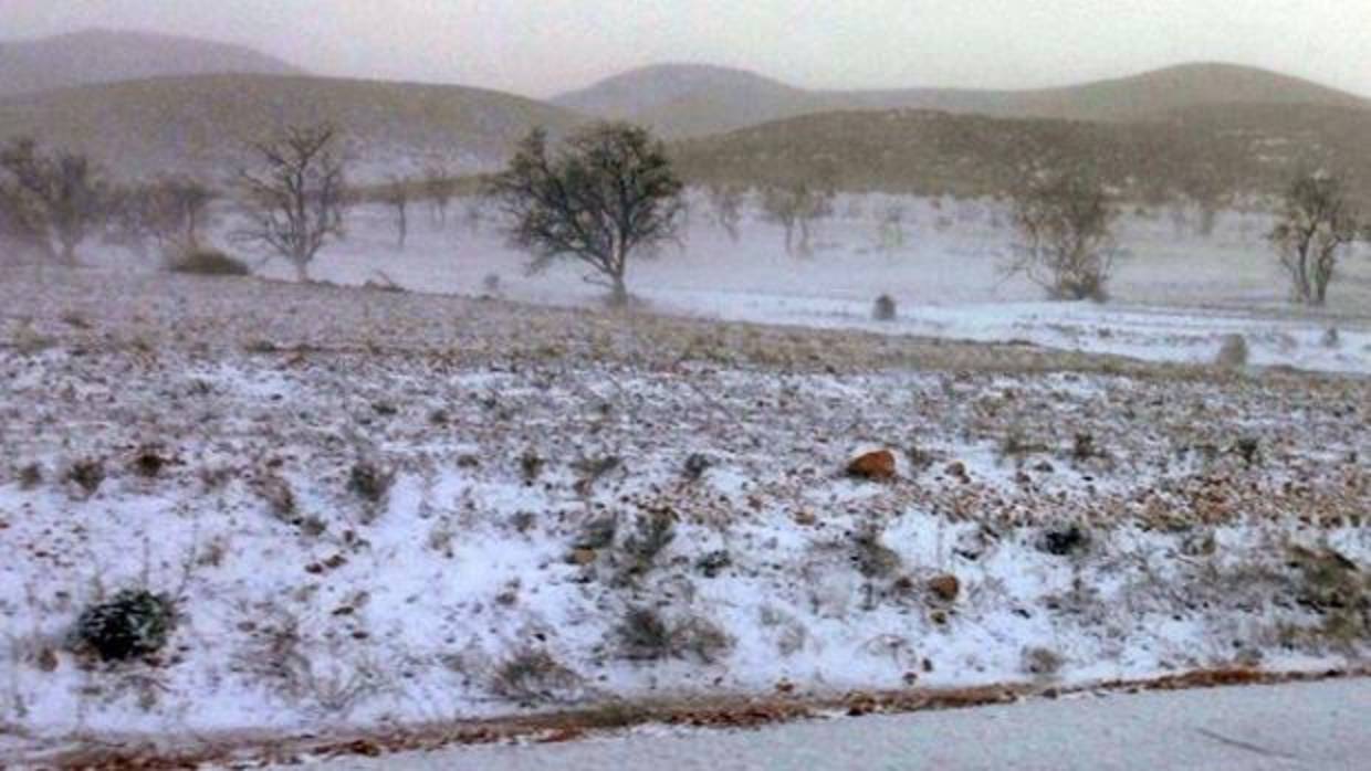 Nieve en los alrededores de Riópar, en una imagen de archivo