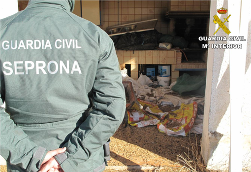 Lugar en el que vivían los caballos en Mutxamel, Alicante