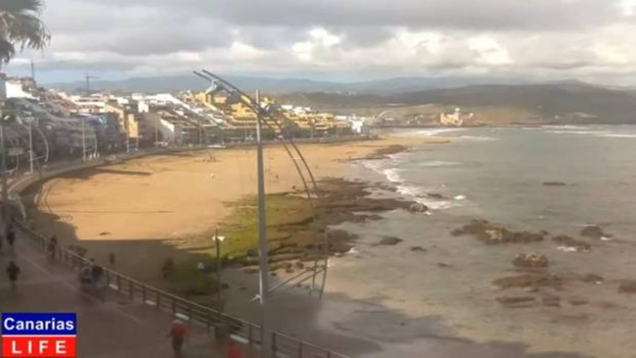 Vídeo: la mañana de este martes desde Las Canteras, Gran Canaria
