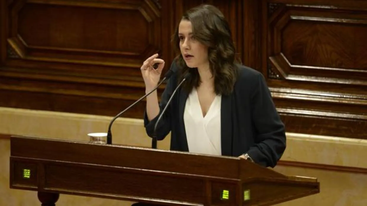 La líder de Ciudadanos en Cataluña Inés Arrimadas, hoy en el Parlament