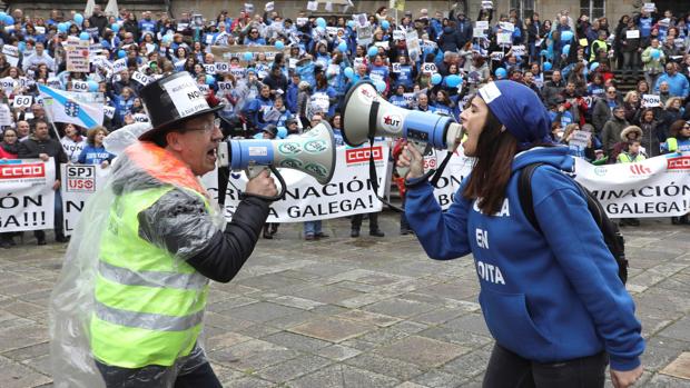 El personal de Justicia vuelve a la calle tras dos meses de huelga