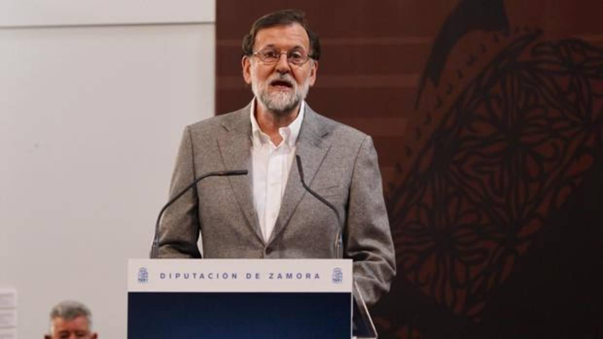 Mariano Rajoy, este sábado, en Zamora