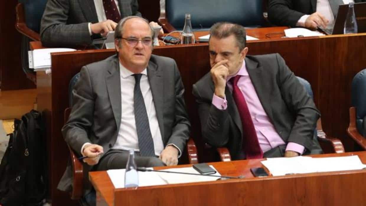 Ángel Gabilondo (izq.) y José Manuel Franco, en la Asamblea de Madrid