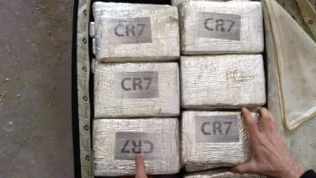 La droga, empaquetada con las siglas de «CR7»