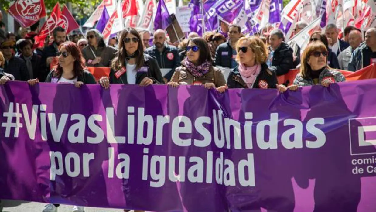 Cabeza de la manifestación de Valladolid