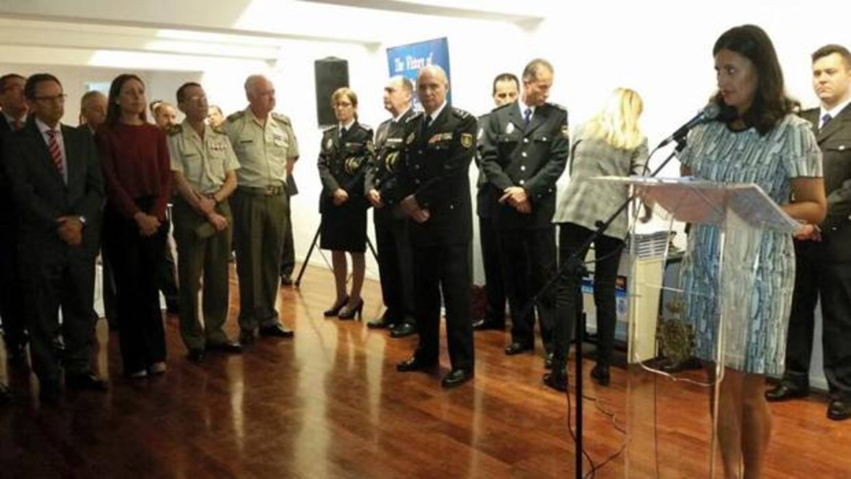 Dulce Xerach en un acto del Círculo de Bellas Artes de Santa Cruz de Tenerife