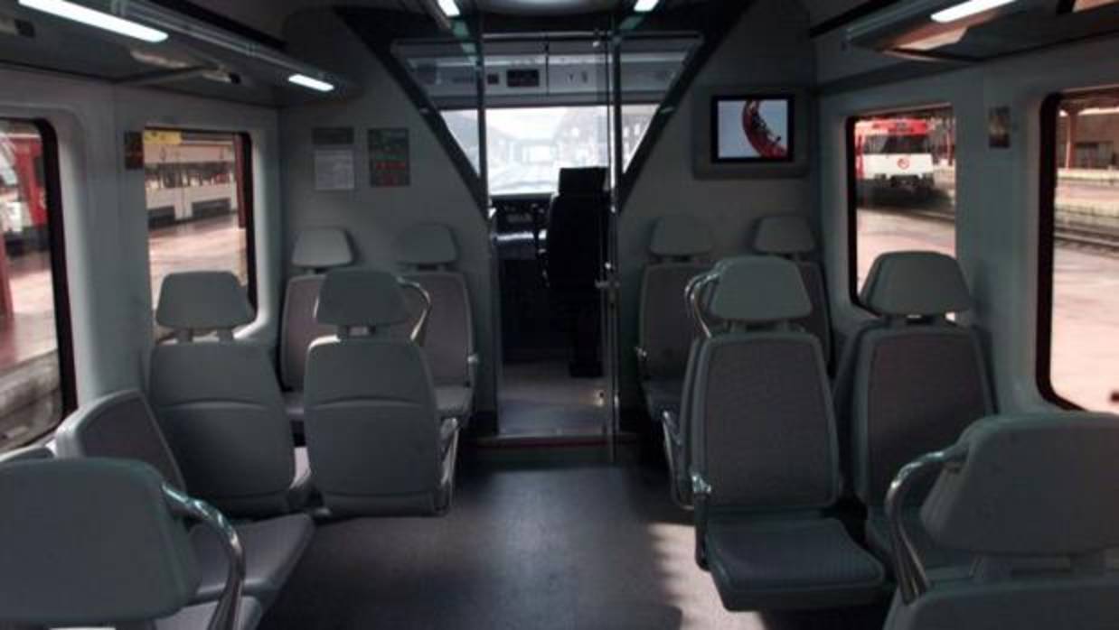 El interior de un tren de cercanías