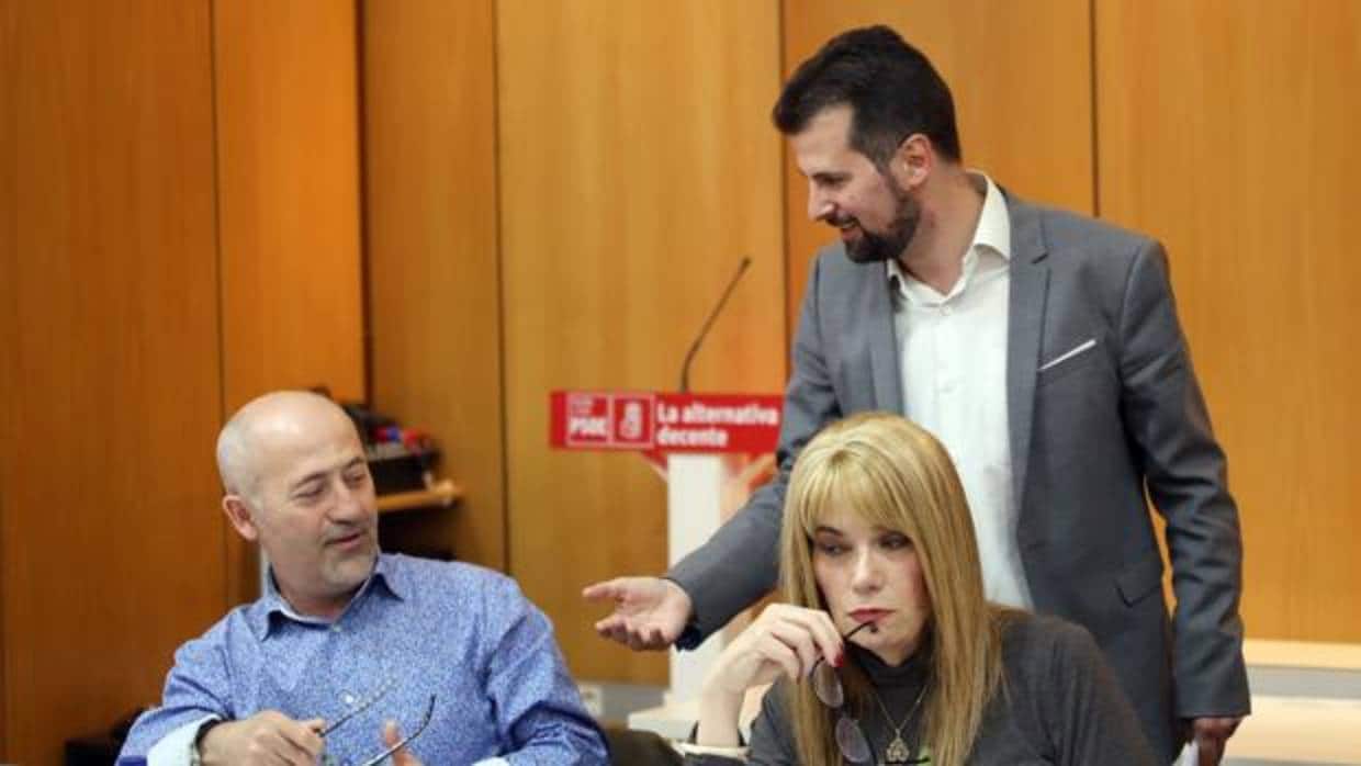 Luis Tudanca, este pasado jueves en la sede del PSOE de CAstilla y León