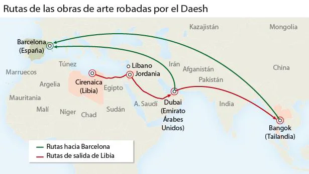 Las rutas de las «antigüedades de sangre» de Daesh, al descubierto