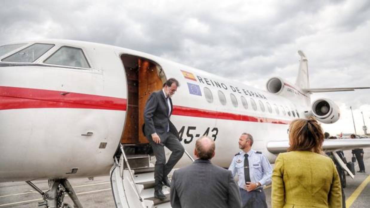 Mariano Rajoy, al aterrizar en Sofía