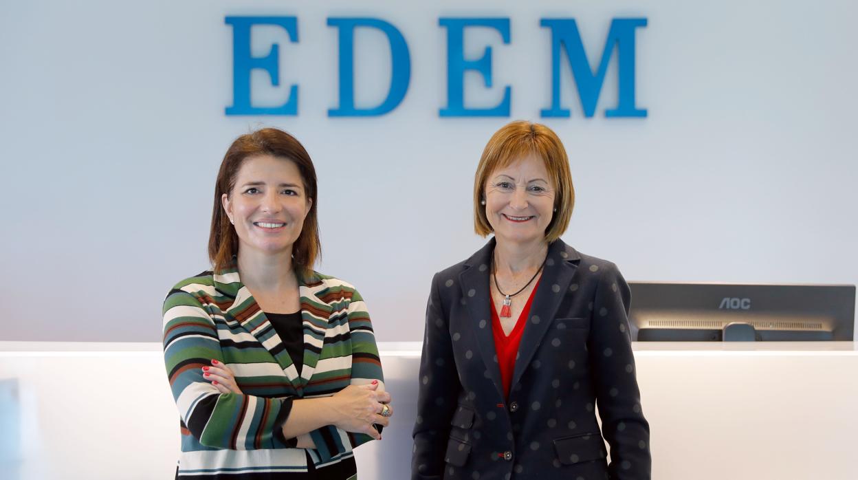 Hortensia Roig, Presidenta de EDEM, y Mª Vicenta Mestre, Rectora de la Universitat de València