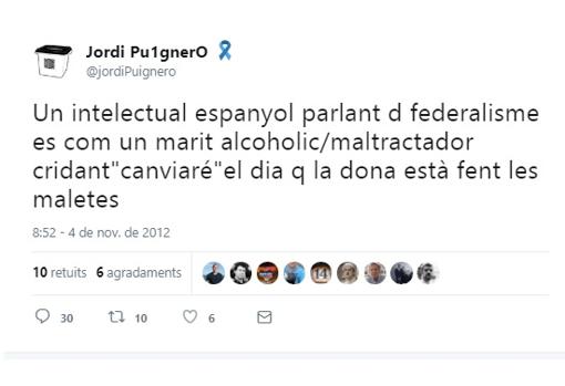 Imagen de uno de los tuits de Puigneró
