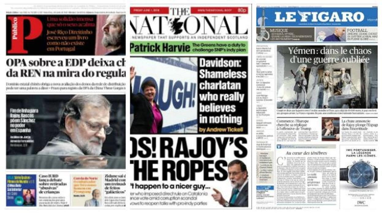 Algunas portadas de la prensa internacional se hacen eco de la moción de censura