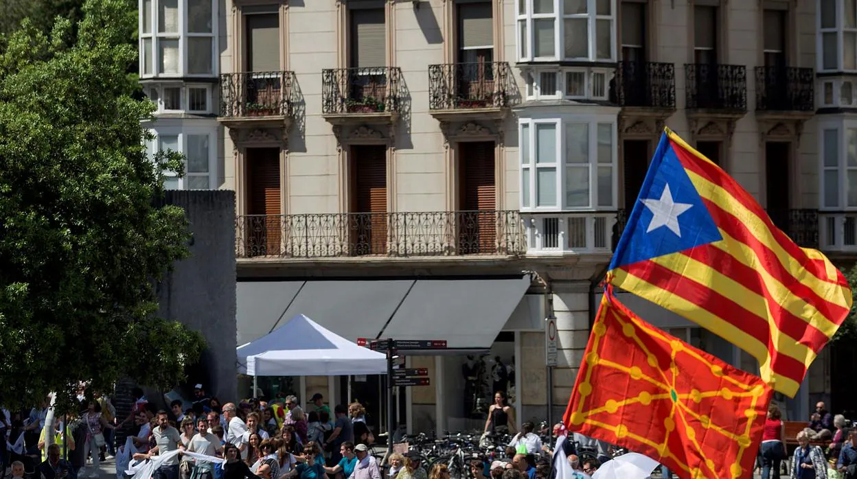 Imagen del acto independentista celebrado este domingo en el País Vasco