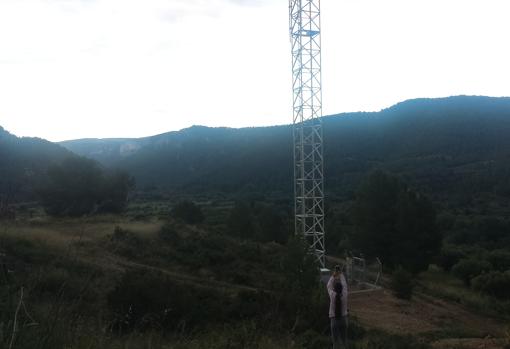 Antena de tecnología 4G instalada en la pedanía conquense de Santa Cruz de Moya