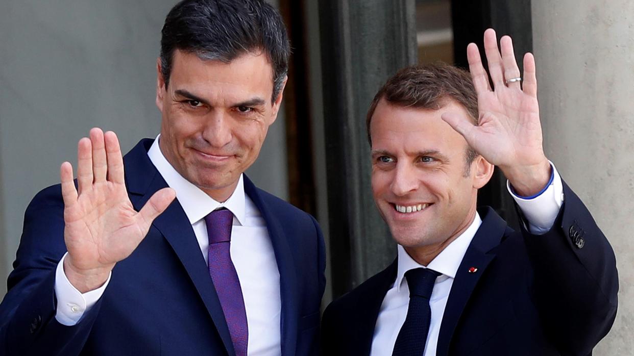 Pedro Sánchez y Emmanuel Macron, en su primer encuentro en París