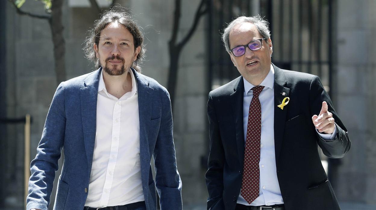 Pablo Iglesias y Quim Torra