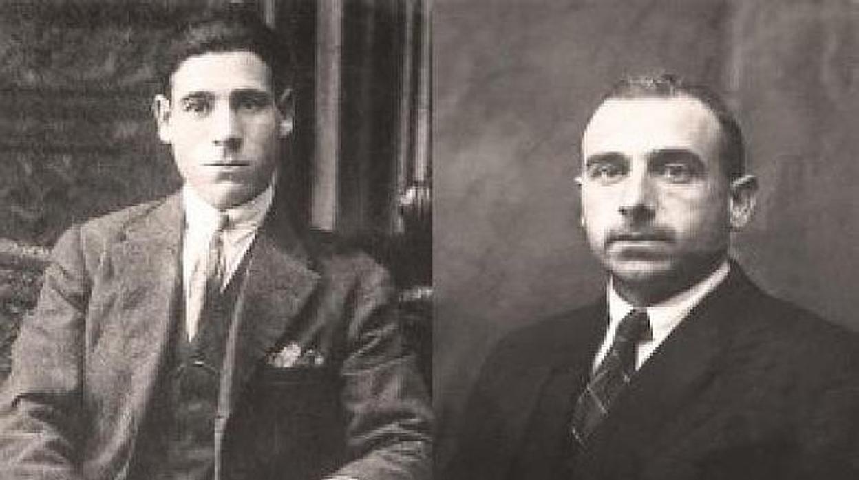 Fotografías de los hermanos Manuel y Antonio Lapeña, fusilados en Calatayud en julio y octubre de 1936