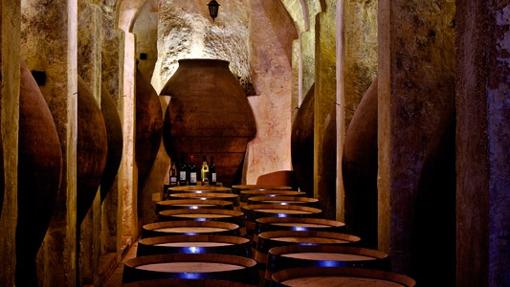 Una de las cuevas de Bodegas Artero, en Noblejas (Toledo)
