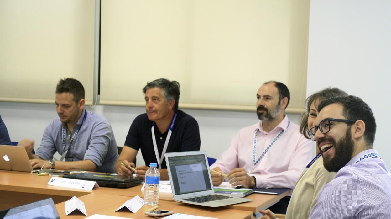 Participantes en una sesión de trabajo del Climate Launchpad 2018