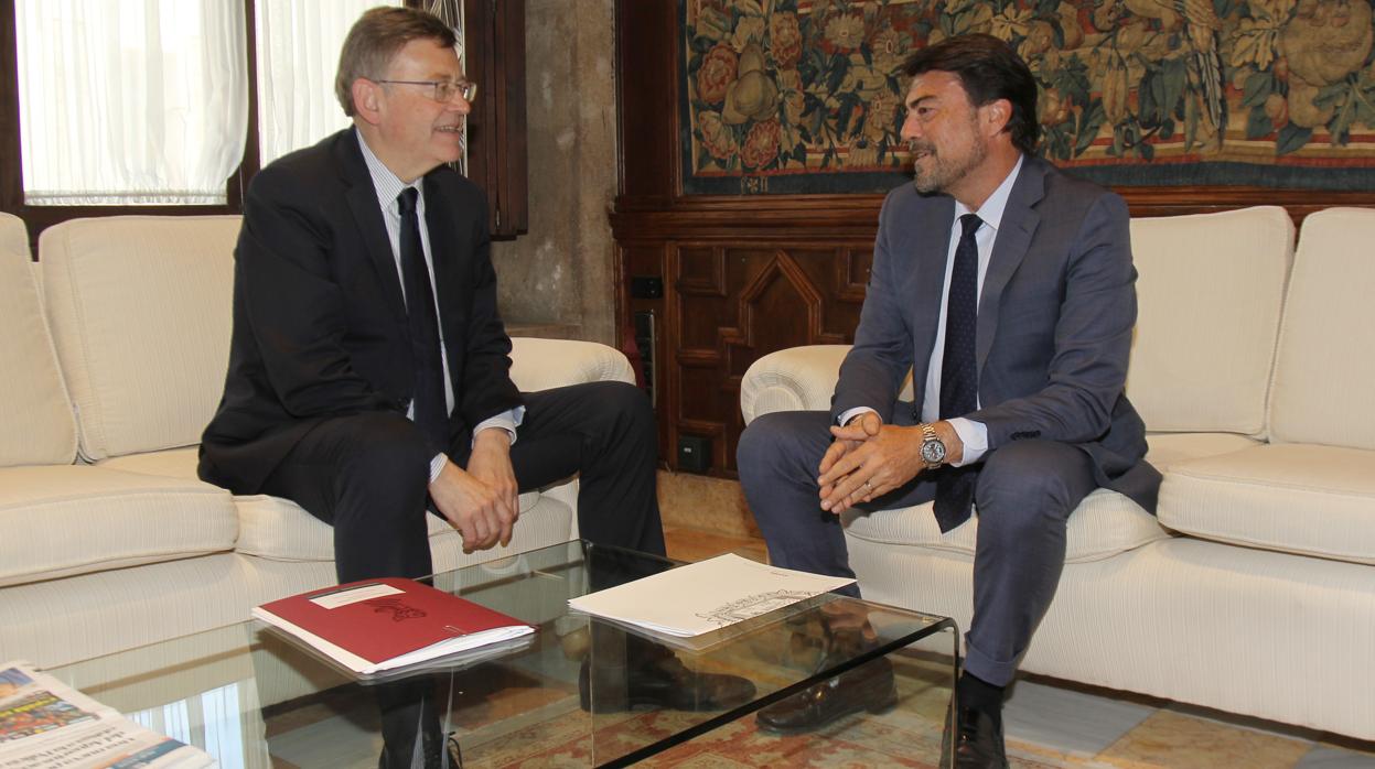 Puig y Barcala en su primera reunión en el Palau de la Generalitat