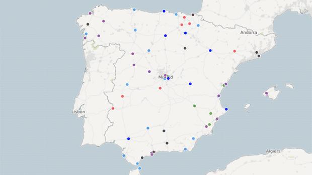 El mapa de las ciudades que más importan para presidir el PP