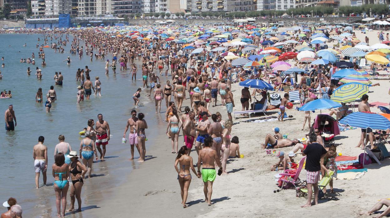 La playa de Silgar, en Sanxenxo