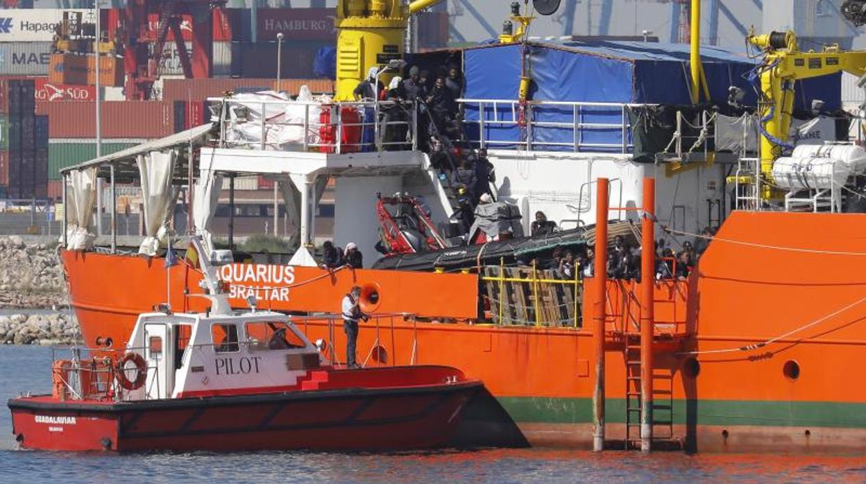 Llegada del Aquarius al Puerto de Valencia el pasado 17 de junio