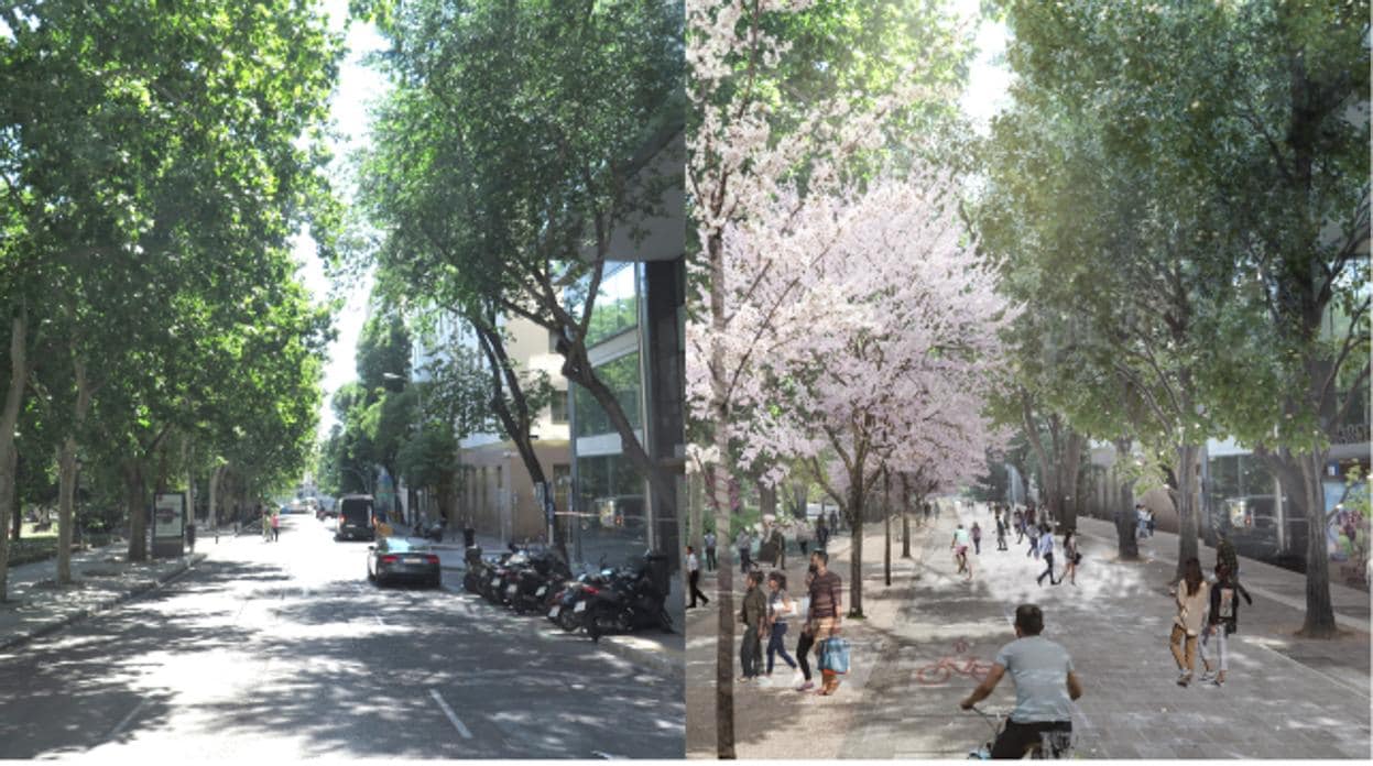 El antes y el después de la reforma en Plaza España