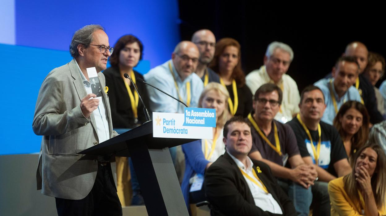 Torra, este domingo, en la clausura de la asamblea del PDECat