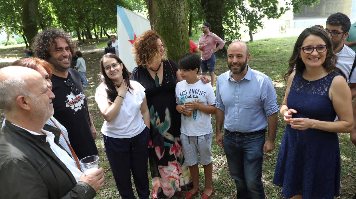 Villares y Oltra, en el acto de En Marea por el 25-J