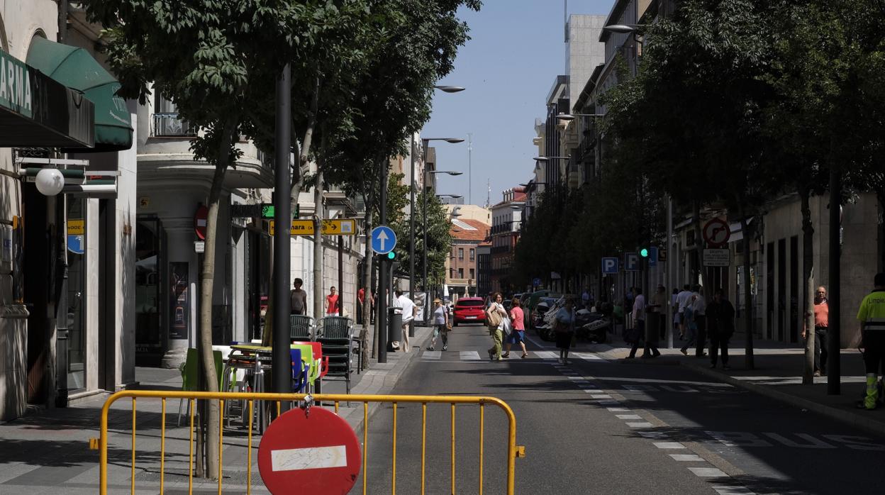 Tráfico cortado en el centro de Valladolid