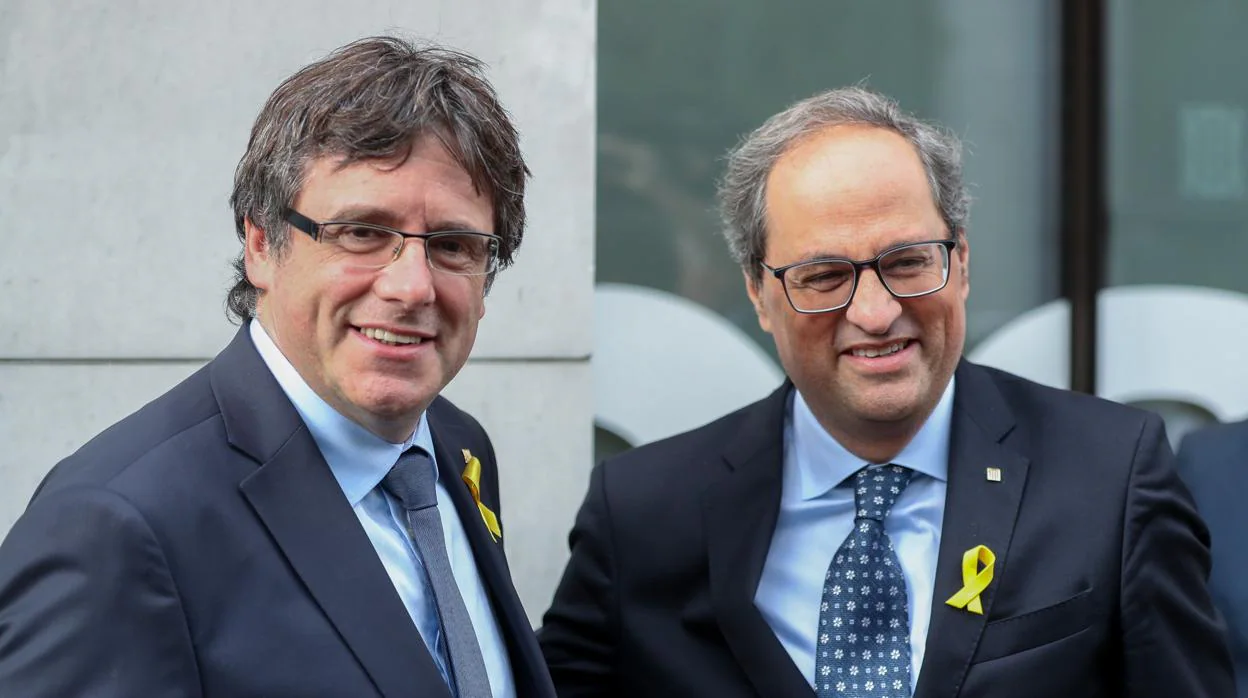 El expresidente Puigdemont y el presidente Torra en Bélgica