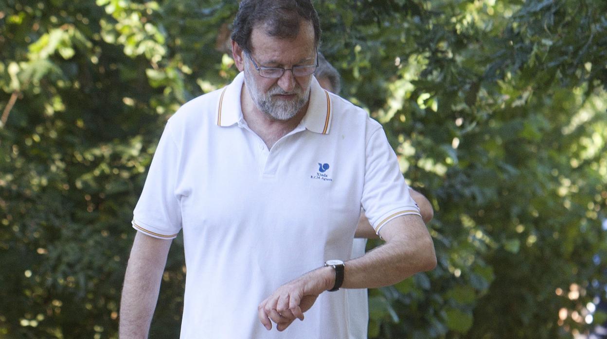 El expresidente del Gobierno, Mariano Rajoy, el pasado verano en Galicia