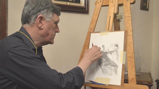 El autodidacta José Luis Álvarez expone «Obra gráfica: Dibujos y técnica del negativo» en el Palacio de Fúcares