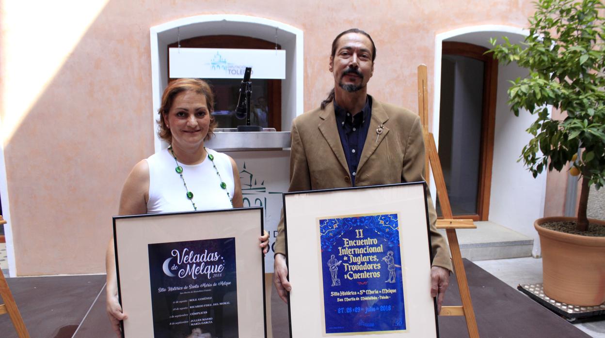 María Ángeles García y Luis María Gacía en la presentación del cartel oficial de «Veladas de Melque»