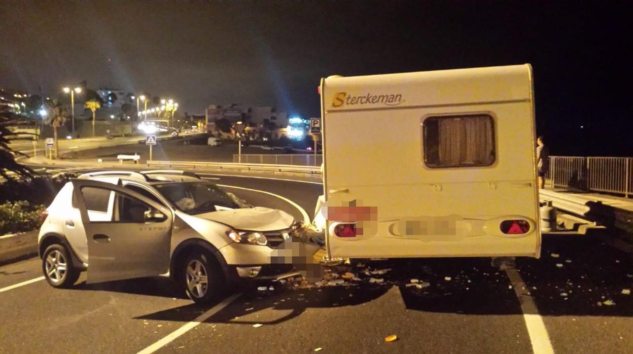 Accidente de tráfico en Hoya de la Plata, Gran Canaria, por presunto consumo de alcohol