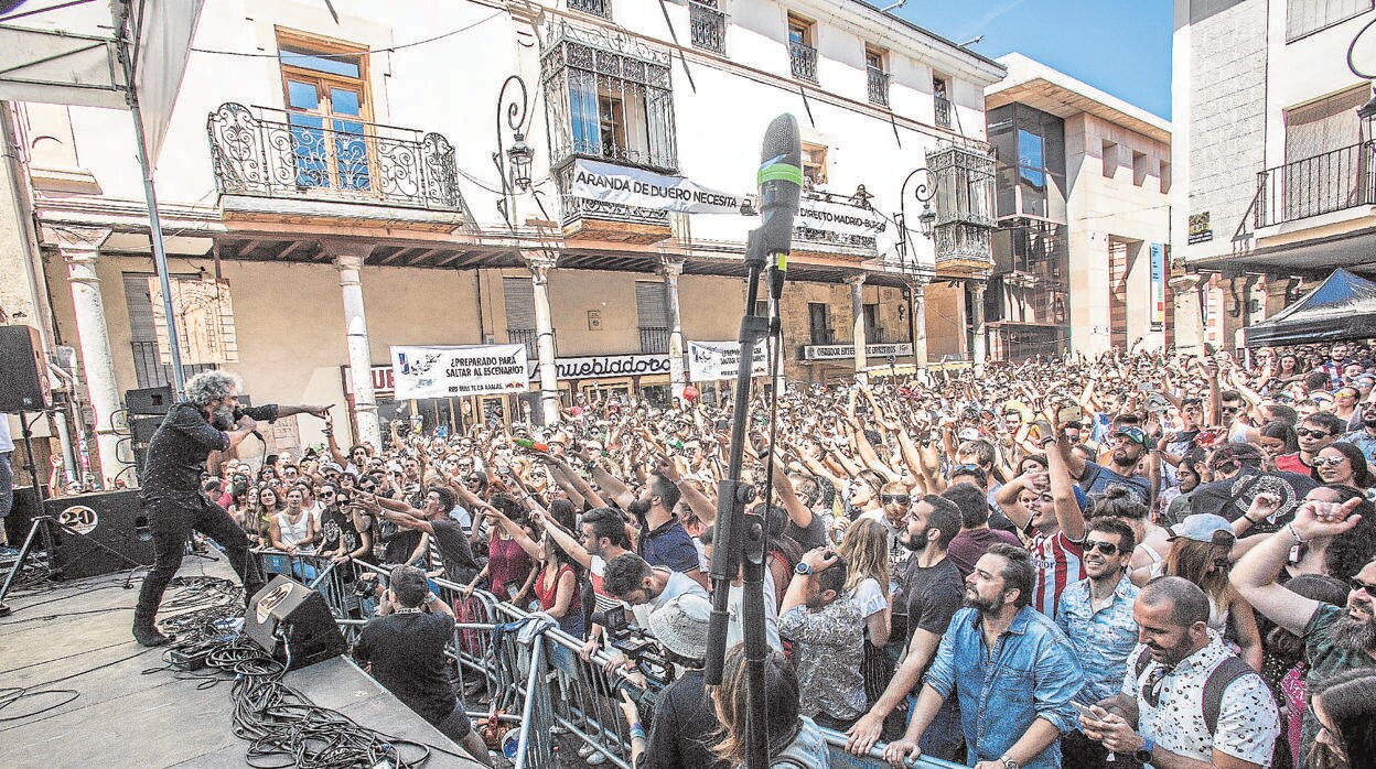 Uno de los conciertos en la Plaza del Trigo de Aranda de Duero en la pasada edición del Sonorama Ribera