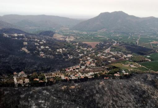 Imagen del paisaje afectado por el incendio