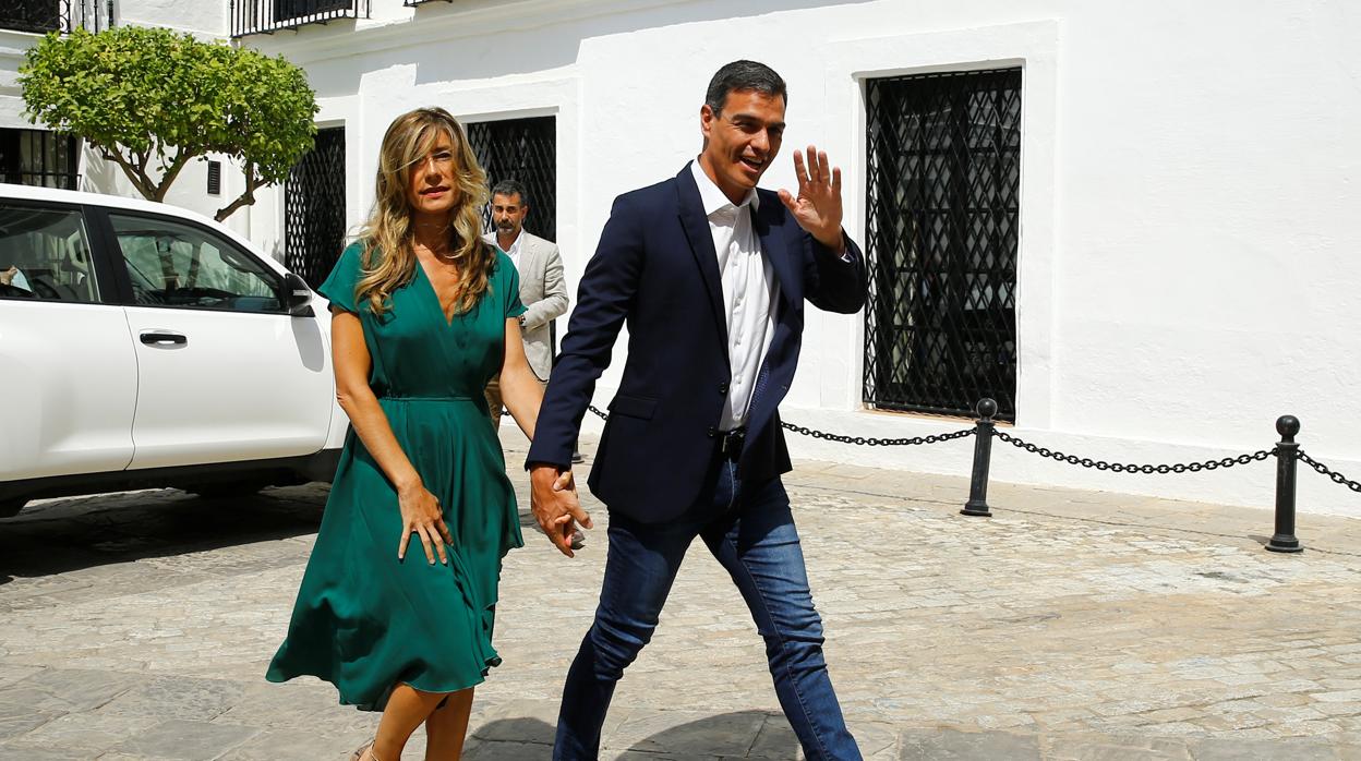 Begoña Gómez, con Sánchez en el Palacio de los Guzmanes