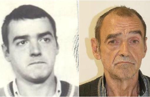 Ángel Tellería en 1970 (izd.) y en 2017 (dcha.)