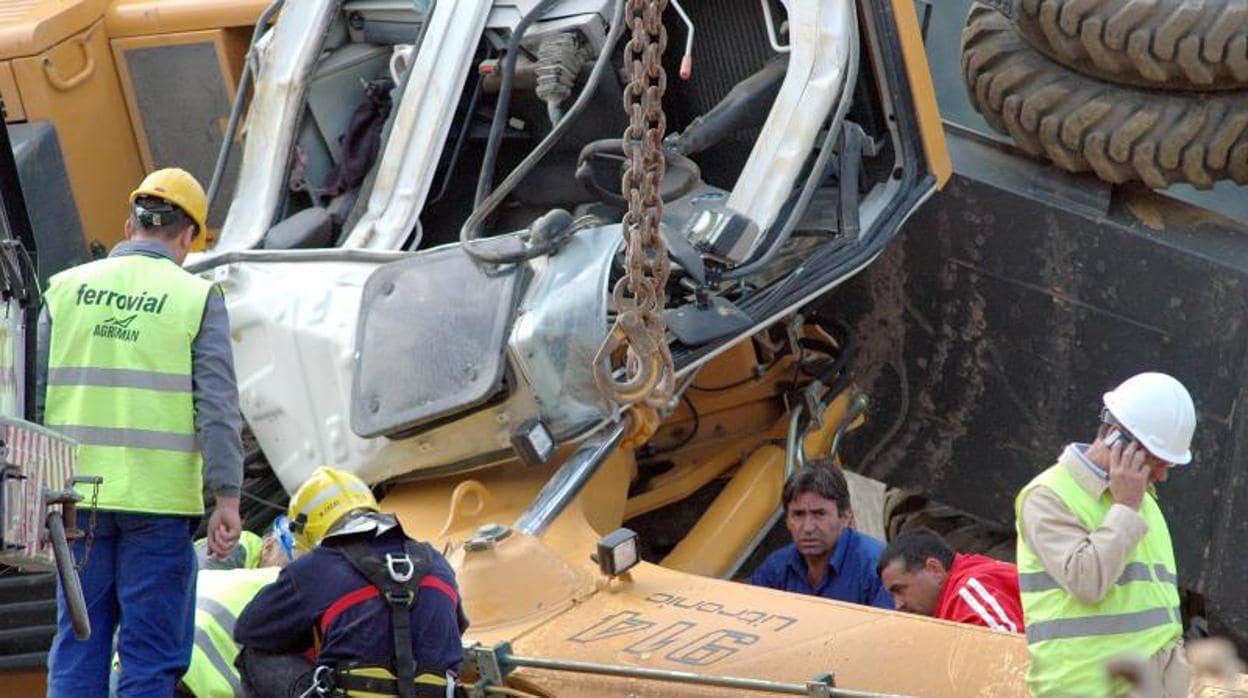 Accidente laboral en las obras del tren de alta velocidad en la provincia coruñesa
