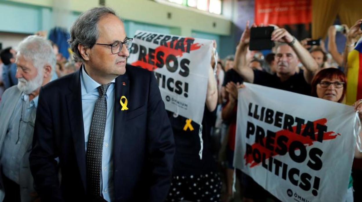 Quim Torra, ayer en la localidad francesa Prada de Conflent