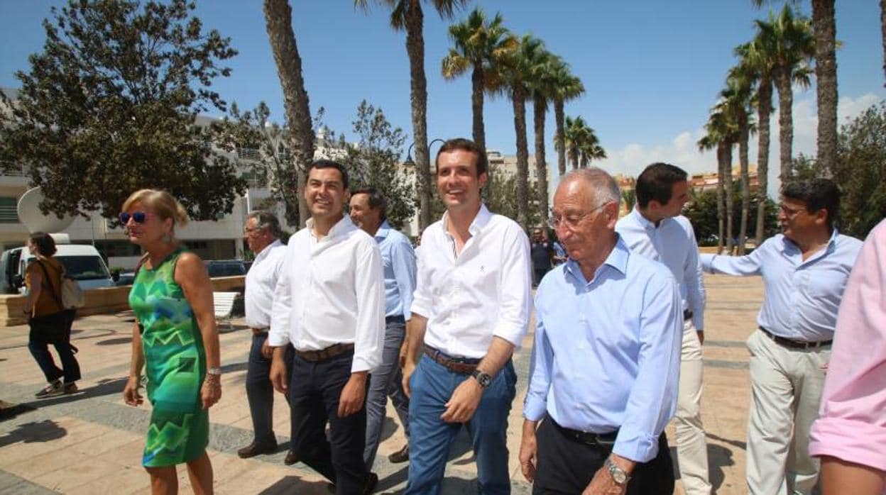 Casado y Moreno, durante una visita a Andalucía de este mes de agosto