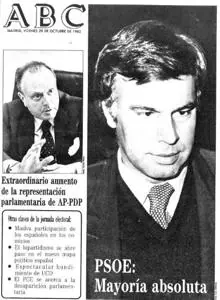El 29 de octubre de 1982 ABC se hacía eco en su portada del holgado triunfo del PSOE en las elecciones generales. Bajo el lema «Por el cambio», Felipe González obtenía más de 10 millones de votos, cerca de cinco millones más que en 1979.